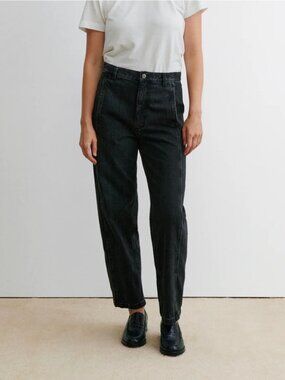 Rachel Comey Tamar Pant Jeans Sz 4 Faded Black Denim Straight Leg